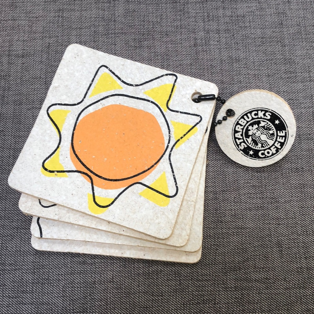 STARBUCKS COFFEE Cork Coasters Vintage 1999